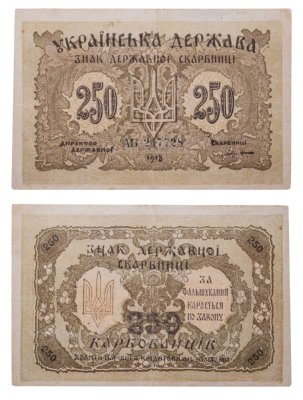 купить Украина 250 карбованцев 1918 Украинская Народная Республика (Каменецкая эмиссия 1919г.)