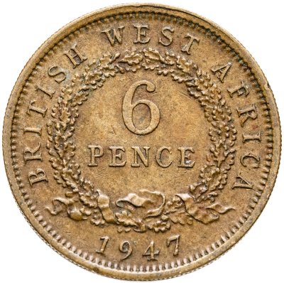 купить Британская Западная Африка 6 пенсов (pence) 1947