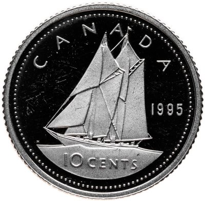 купить Канада 10 центов (cents) 1995