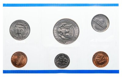 купить США годовой набор из 6 монет 1985 в запайке