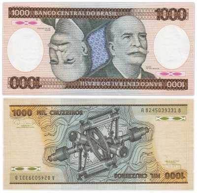 купить Бразилия 1000 крузейро 1981-1986