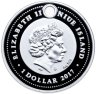 Купить Остров Ниуэ 1 доллар 2017 "Брелок - пожелание благополучия", в футляре с сертификатом