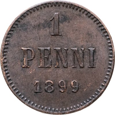 купить 1 пенни 1899, монета для Финляндии