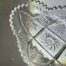 Купить Блюдо с геометрическим резным декором, хрусталь, алмазная грань, СССР, 1970-1990 гг.