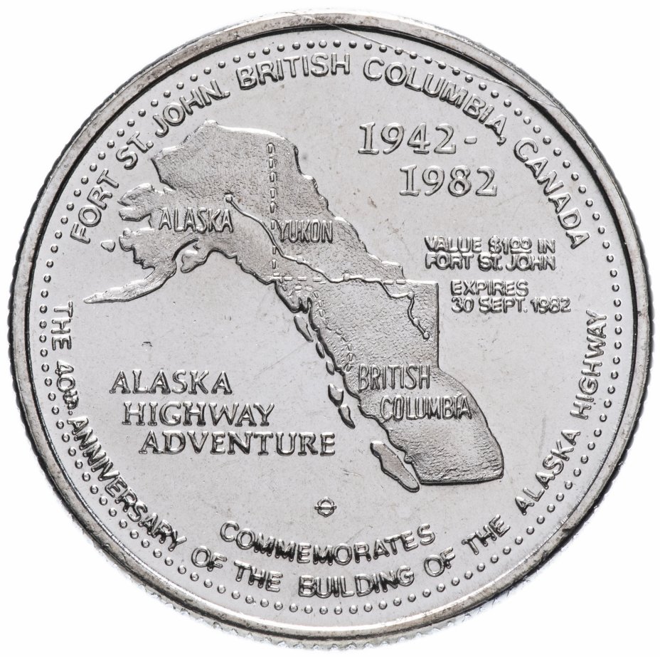 купить Канадский торговый доллар 1982 "Форт-Сент-Джон, Британская Колумбия"