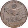Купить США 50 центов 1/2 доллара, half dollar) 2019  D "100 лет американскому легиону", знак монетного двора "D" - Денвер, в буклете с маркой