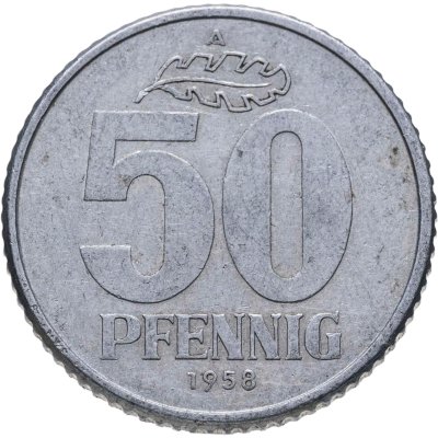 купить Германия (ГДР) 50 пфеннигов (pfennig) 1958