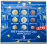 Купить Италия полный годовой набор евро для обращения 2010 (9 штук, включая юбилейные 2 евро, в официальном буклете BU)