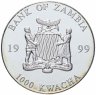 Купить Замбия 1000 квача 1999 "Европейское единство - 100 евро"