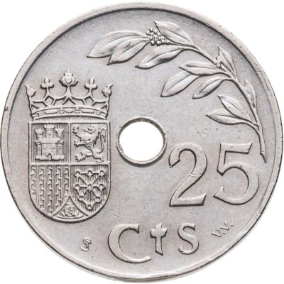 купить Испания 25 сентимо 1937 "Второй триумфальный год"