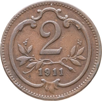 купить Австрия 2 геллера (heller) 1911