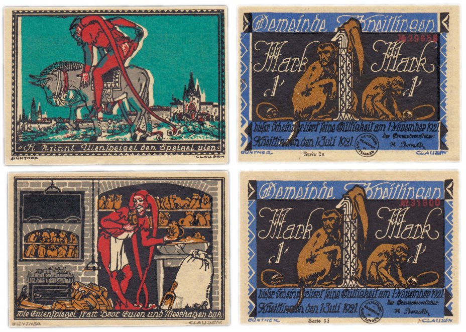 купить Германия (Нижняя Саксония : Кнайтлинген) набор из 2-х нотгельдов 1921