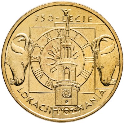 купить Польша 2 злотых 2003 "750 лет городу Познань"