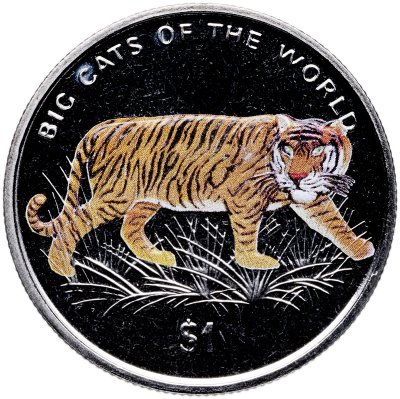 купить Сьерра-Леоне 1 доллар (dollar) 2001 «Большие кошки мира - Тигр» цветная