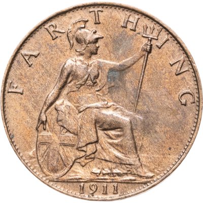 купить Великобритания 1 фартинг (farthing) 1911