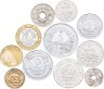 Купить Франция набор из 11 монет 5, 10, 50 сантимов, 1/2, 1, 2, 5, 10  франков 1919-1990