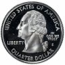 Купить США 25 центов (квотер, 1/4 доллара, quarter dollar) 2002 S Proof Огайо (Ohio), знак монетного двора "S" - Сан-Франциско
