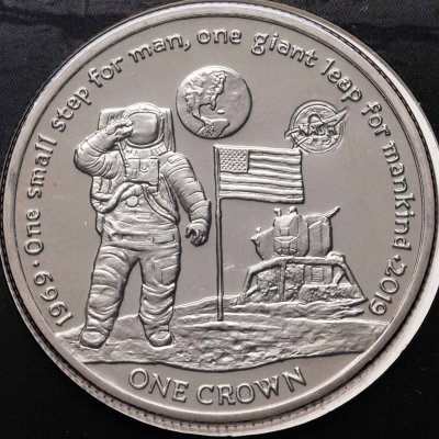 купить Остров Вознесения 1 крона 2019 «50 лет высадке на луне»