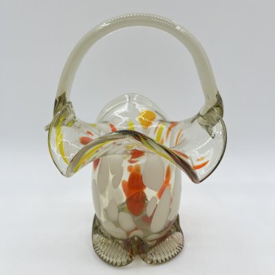 купить Конфетница в форме корзинки, стекло, гутная техника, СССР, 1970-1990 гг.
