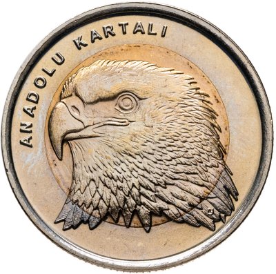 купить Турция 1 лира 2014 "Фауна Турции - Орел"