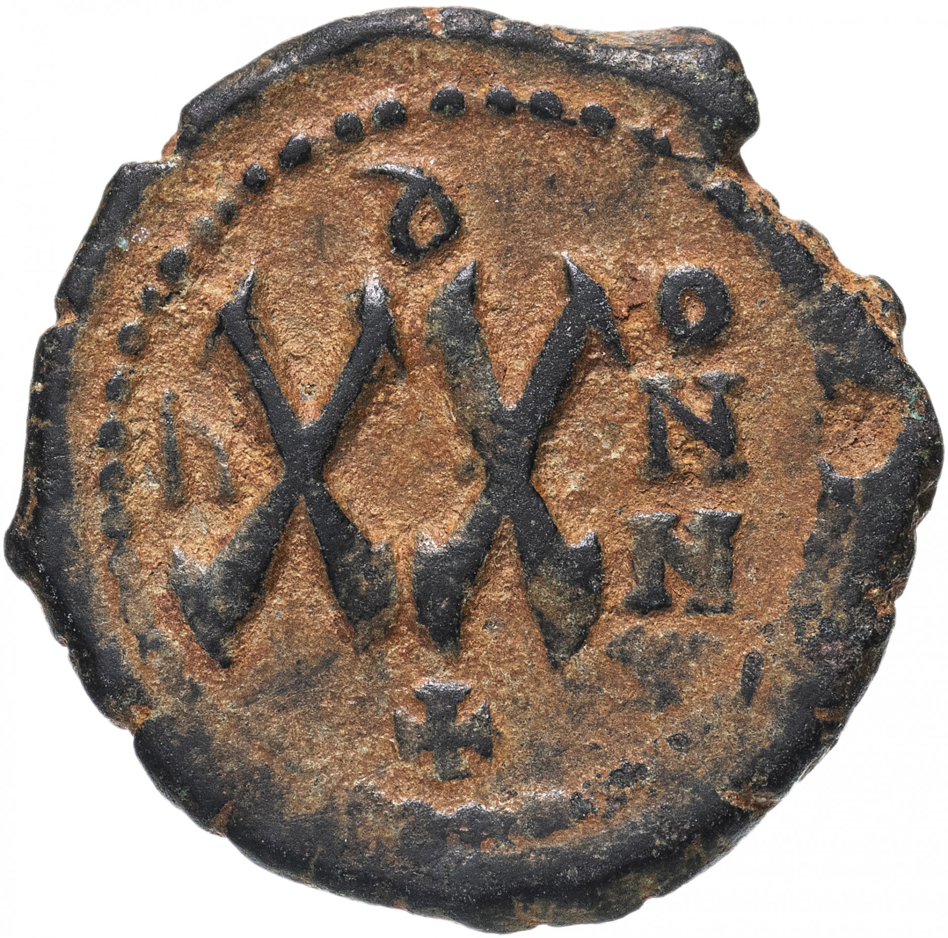 Бронзовая монета византии. Фоллис монета Византийский.