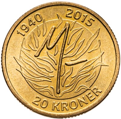 купить Дания 20 крон (kroner) 2015 "75 лет со дня рождения Королевы Маргрете II"