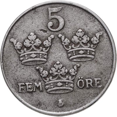 купить Швеция 5 эре (ore) 1943