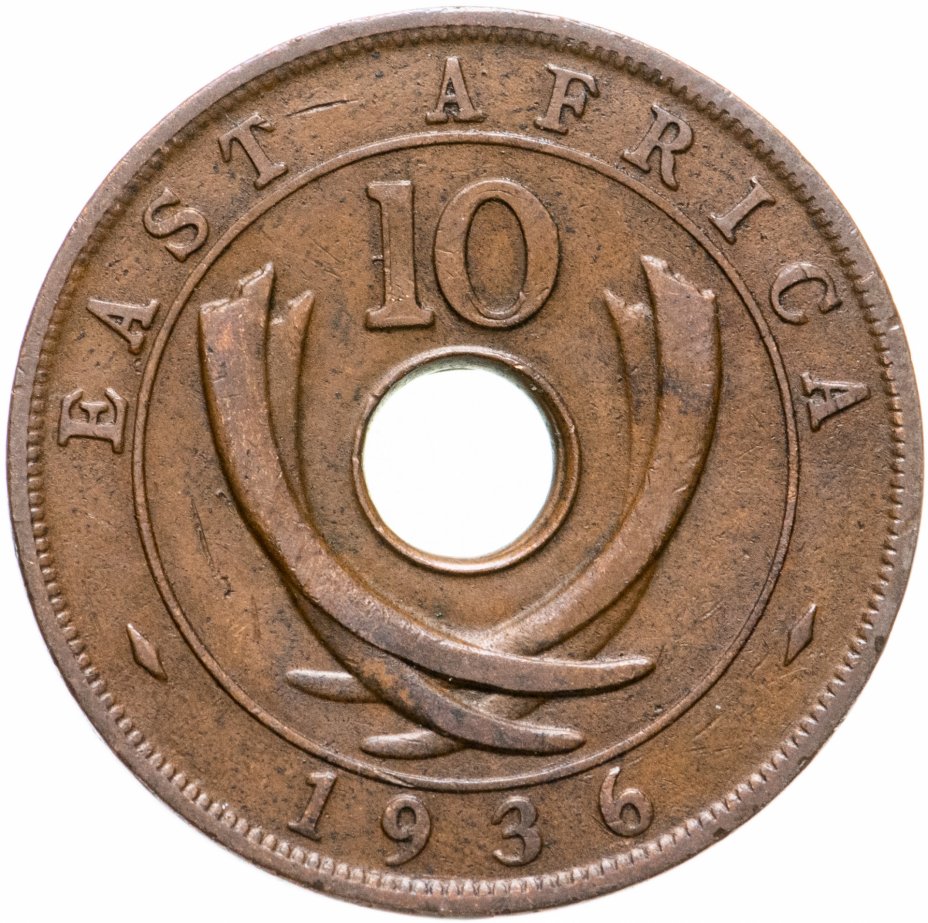 купить Британская Восточная Африка 10 центов 1936