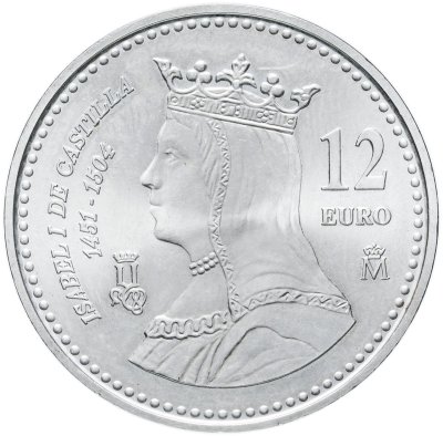 купить Испания 12 евро (euro) 2004 500 лет со дня смерти Изабеллы I