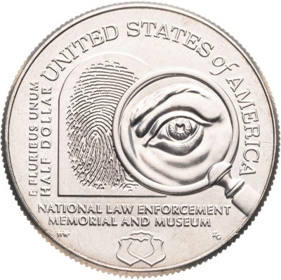 купить США 50 центов (1/2 доллара, half dollar) 2021 "Национальный мемориал и музей правоохранительных органов"