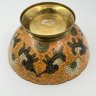 Купить Конфетница с растительным восточным декором, латунь, холодные эмали, Индия, 1970-1990 гг.