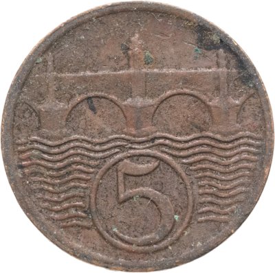 купить Чехословакия 5 геллеров (haleru) 1938