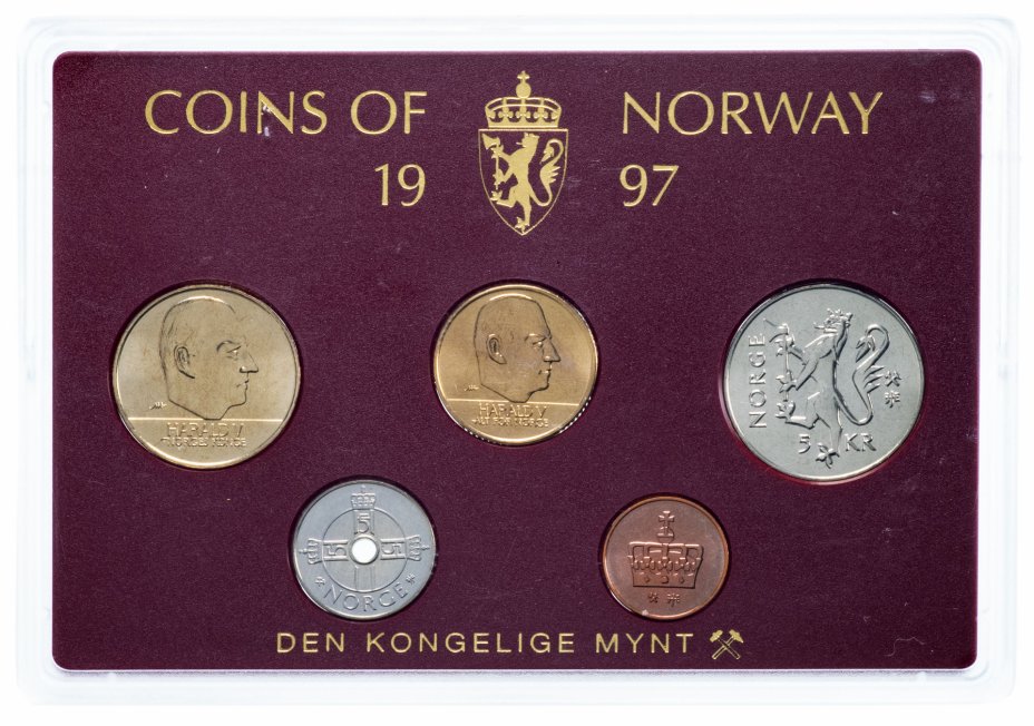 купить Норвегия набор монет 1997 (5 монет в жесткой упаковке)