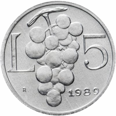 Купить Сан-Марино 5 лир (lire) 1989 "Шестнадцать веков истории"