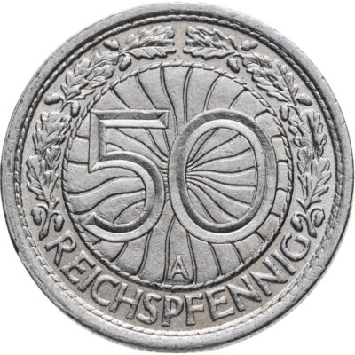купить Германия 50 рейхспфеннигов (reichspfennig) 1936 A знак монетного двора "A" — Берлин