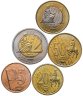 Купить Дания набор монетовидных жетонов 5, 20, 50 евроцентов и 1, 2 евро 2003