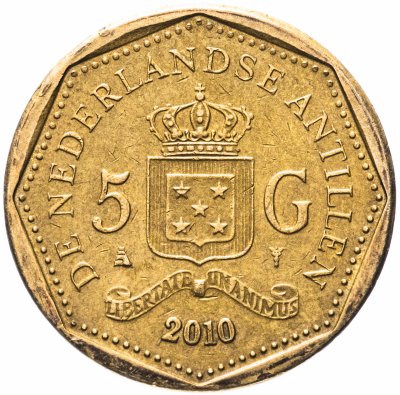 купить Нидерландские Антильские острова 5 гульденов (gulden) 2010