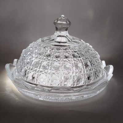 купить Маслёнка "Шапка Мономаха", стекло, пресс, СССР, 1970-1990 гг.