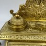 Купить Чернильный набор на 2 чернильницы в стиле модерн, металл, стекло (вкладыш), Европа, 1930-1950 гг.