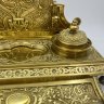 Купить Чернильный набор на 2 чернильницы в стиле модерн, металл, стекло (вкладыш), Европа, 1930-1950 гг.