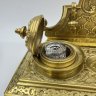 Купить Чернильный набор на 2 чернильницы в стиле модерн, металл, стекло (вкладыш), Европа, 1930-1950 гг.