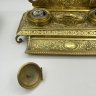 Купить Чернильный набор на 2 чернильницы в стиле модерн, металл, стекло (вкладыш), Европа, 1930-1950 гг.
