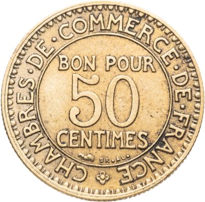 купить Франция 50 сантимов (centimes) 1921