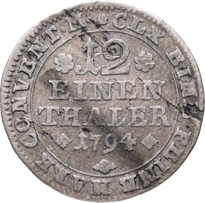 купить Германия (Брауншвейг-Вольфенбюттель) 1/12 талера 1794