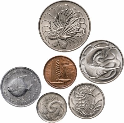 купить Сингапур, набор монет 1971-1982 (6 монет)