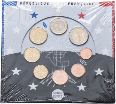 купить Франция 2013 официальный годовой набор евро из 8-ми монет