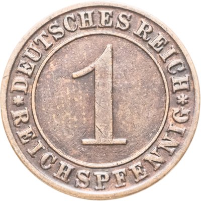 купить Германия 1 пфенниг (рейхспфенниг) 1929, знак монетного двора "A" — Берлин