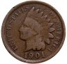 Купить США 1 цент (cent) 1901 Indian Head Cent