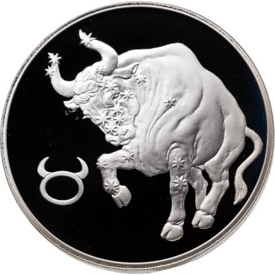 купить 3 рубля 2004 СПМД Proof "Телец (Знаки зодиака)"
