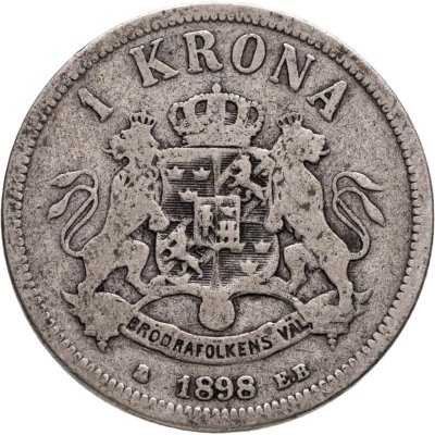 купить Швеция 1 крона (krona) 1898